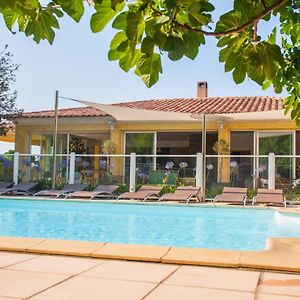 maison kiwi avec piscine chauffée terrasse jardin et bbq à Calvi