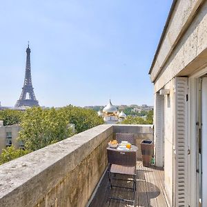 Luxueux Studio AC-Terrasse Vue sur la Tour Eiffel