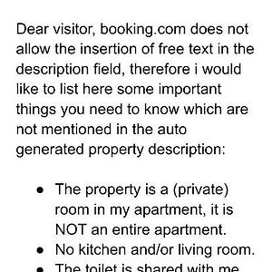Room Nicole, not for parties