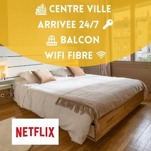 Tours Centre - Proche Gare - Parking Vélo - Balcon - Arrivée autonome