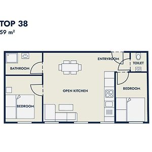 Appartement à 2 Chambres à Coucher