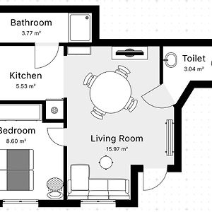 Appartement à 1 Chambre à Coucher