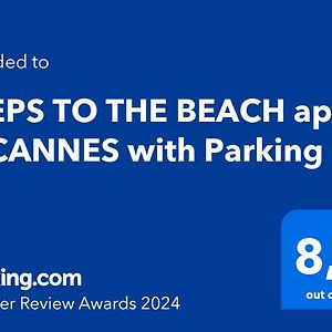 Steps To The Beach Apart In Cannes With Parking