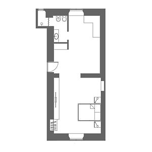 Appartement à 1 Chambre à Coucher