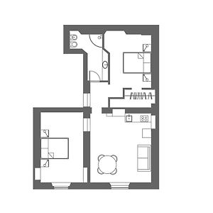 Appartement à 2 Chambres à Coucher