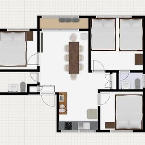 Appartement à 3 Chambres à Coucher