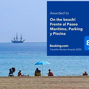 On The Beach! Frente Al Paseo Maritimo, Parking Y Piscina