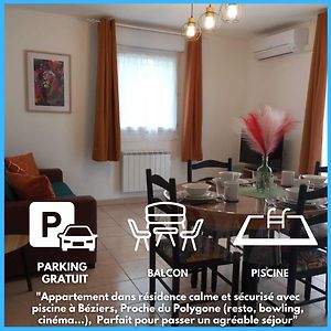 L'Etoile Biterroise - Appartement De Vacances Avec Piscine Et Parking Gratuit A Beziers