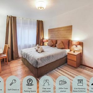 Falk Homes- Luxus Apartments, Ideal Fuer Geschaeftsreisende & Familien - Nahe Messe, Im Zentrum Nuernbergs Mit Balkon, Arbeitsplatz & Parkplatz, Self Check-In