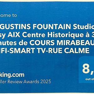 Augustins Fountain Studio Cosy Aix Centre Historique A 3 Minutes De Cours Mirabeau -Wifi-Smart Tv-Rue Calme