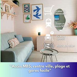 Studio 50M Tram Parking Gratuit 13Min Gare