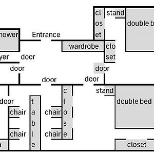 Appartement à 2 Chambres à Coucher