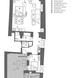 Appartement à 2 Chambres à Coucher