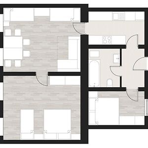 Appartement à 3 Chambres à Coucher
