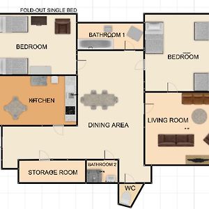 Appartement à 3 Chambres à Coucher