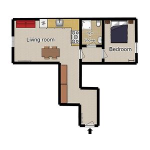 Appartement à 1 Chambre à Coucher